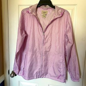 𝅺L.L. Bean Purple Check Windbreaker Small